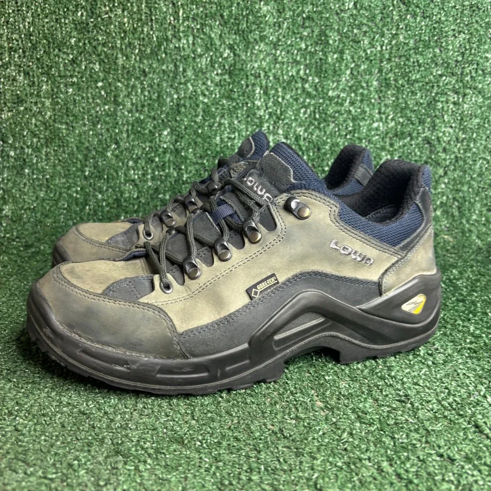 LOWA Renegade II GTX Lo Gore-Tex‎ Hiking Gorpcore Shoes Grey Mens Size 8.5 Wide